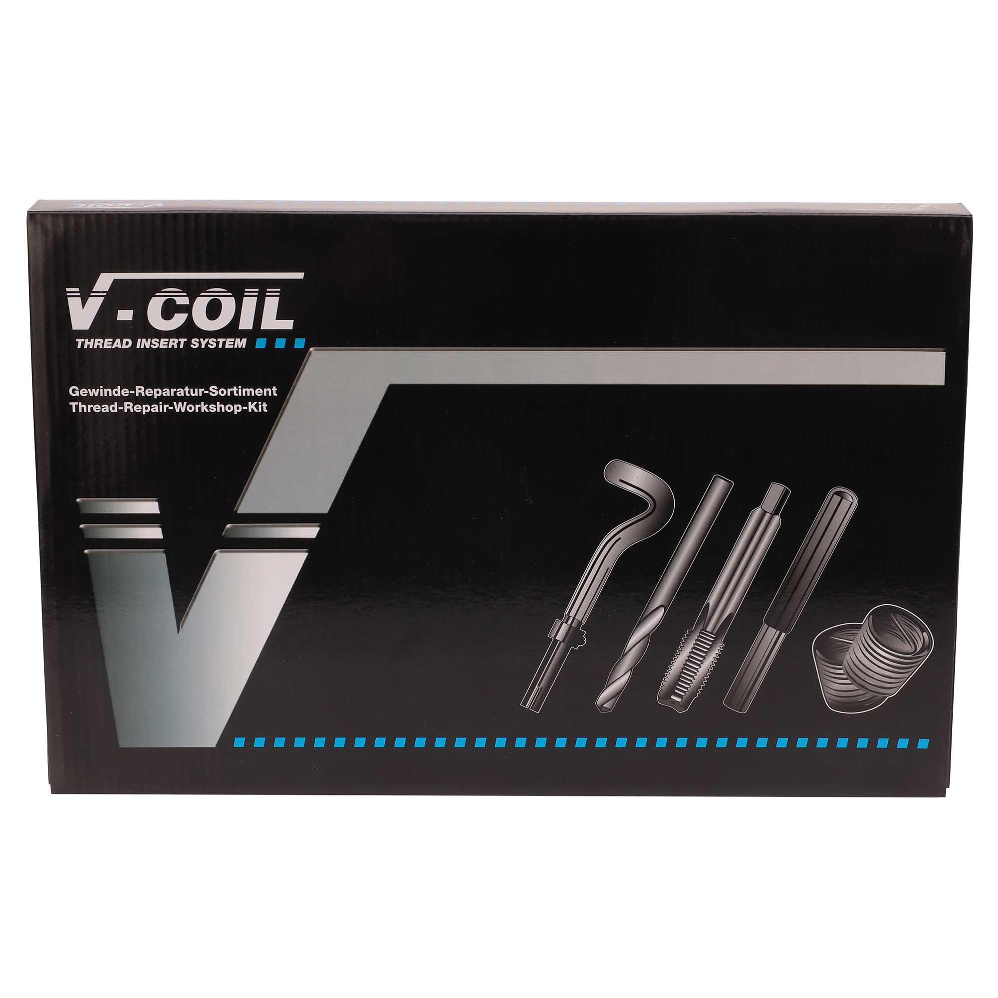 Набор для восстановления резьбы BSW 1/4" -1/2" 115пр V-Coil Volkel 04186