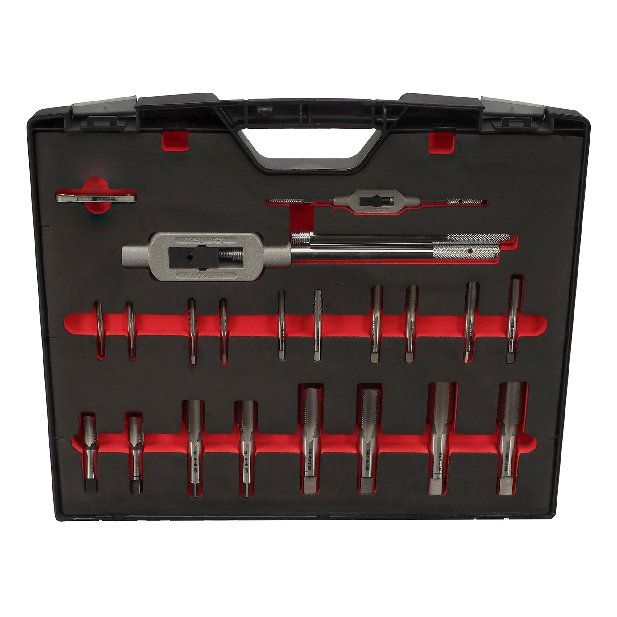 Набор метчиков и плашек H-Tools UNF 1/4"-1,0" HSS-G 37пр 245073HT