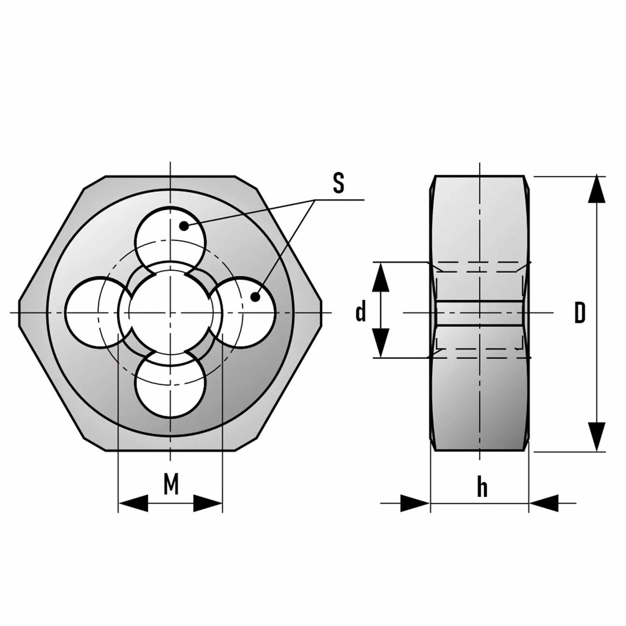 Плашка трубная Bucovice Tools G 1,0"-11 HSS DIN 382 A 60x18мм 222100