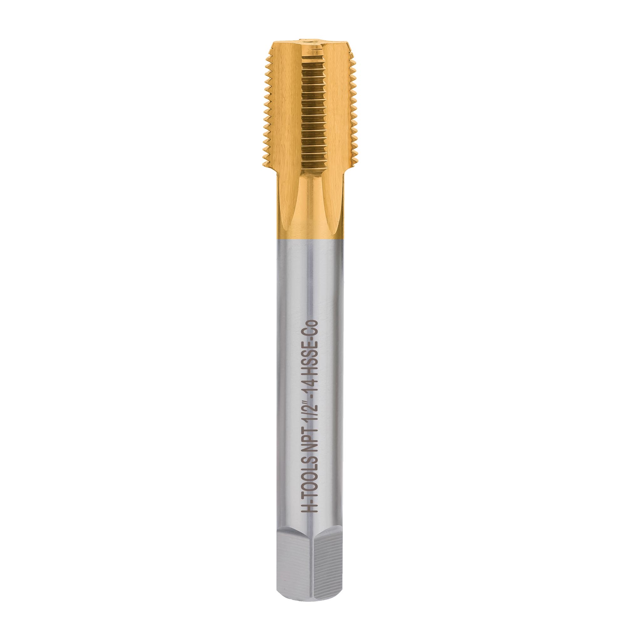 Метчик конический машинный H-Tools HSSE-TiN NPT 1/2"-14 60° 73440EHT