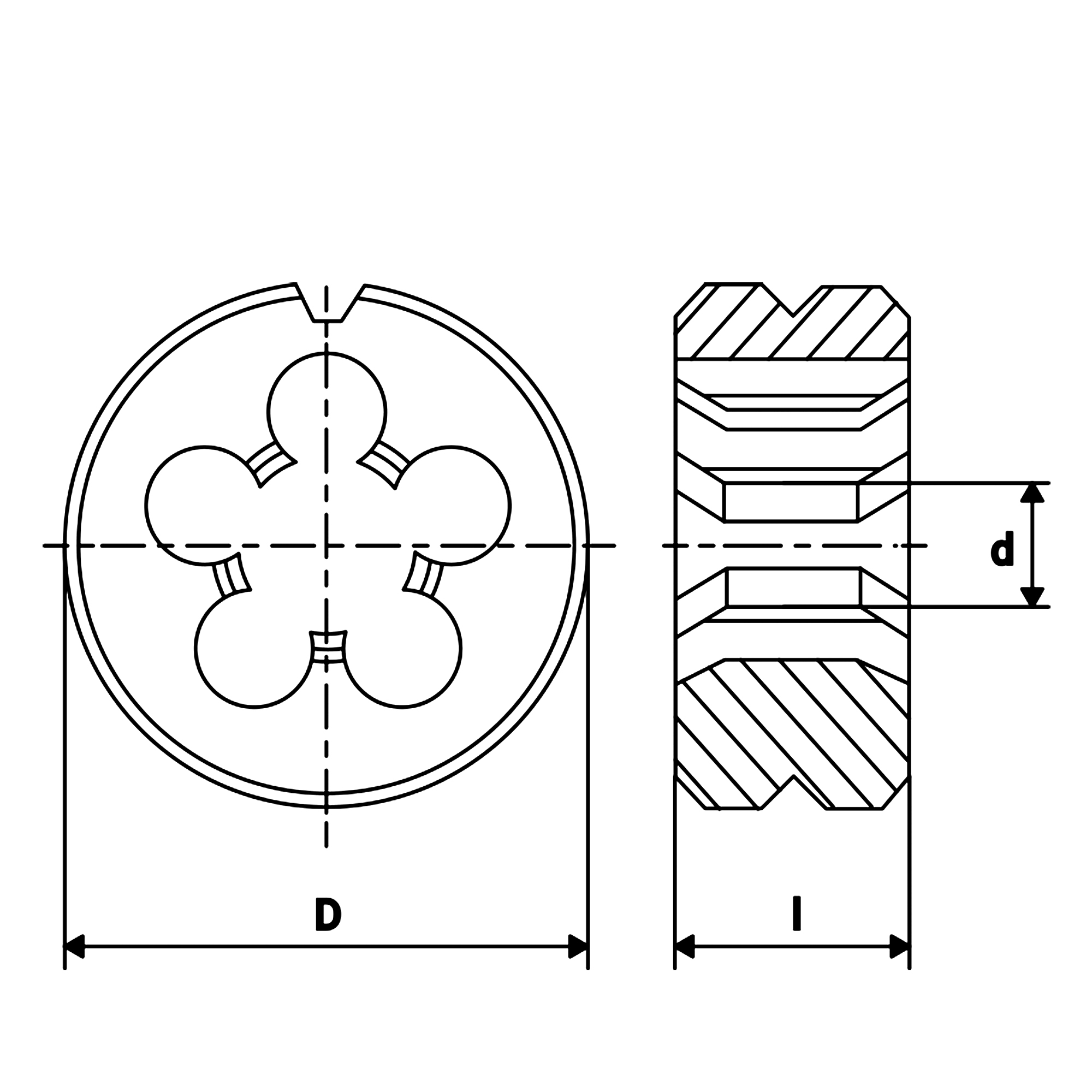 Плашка левая Bucovice Tools М42х2,0 HSS DIN EN 22568 6g 75х20мм 250422