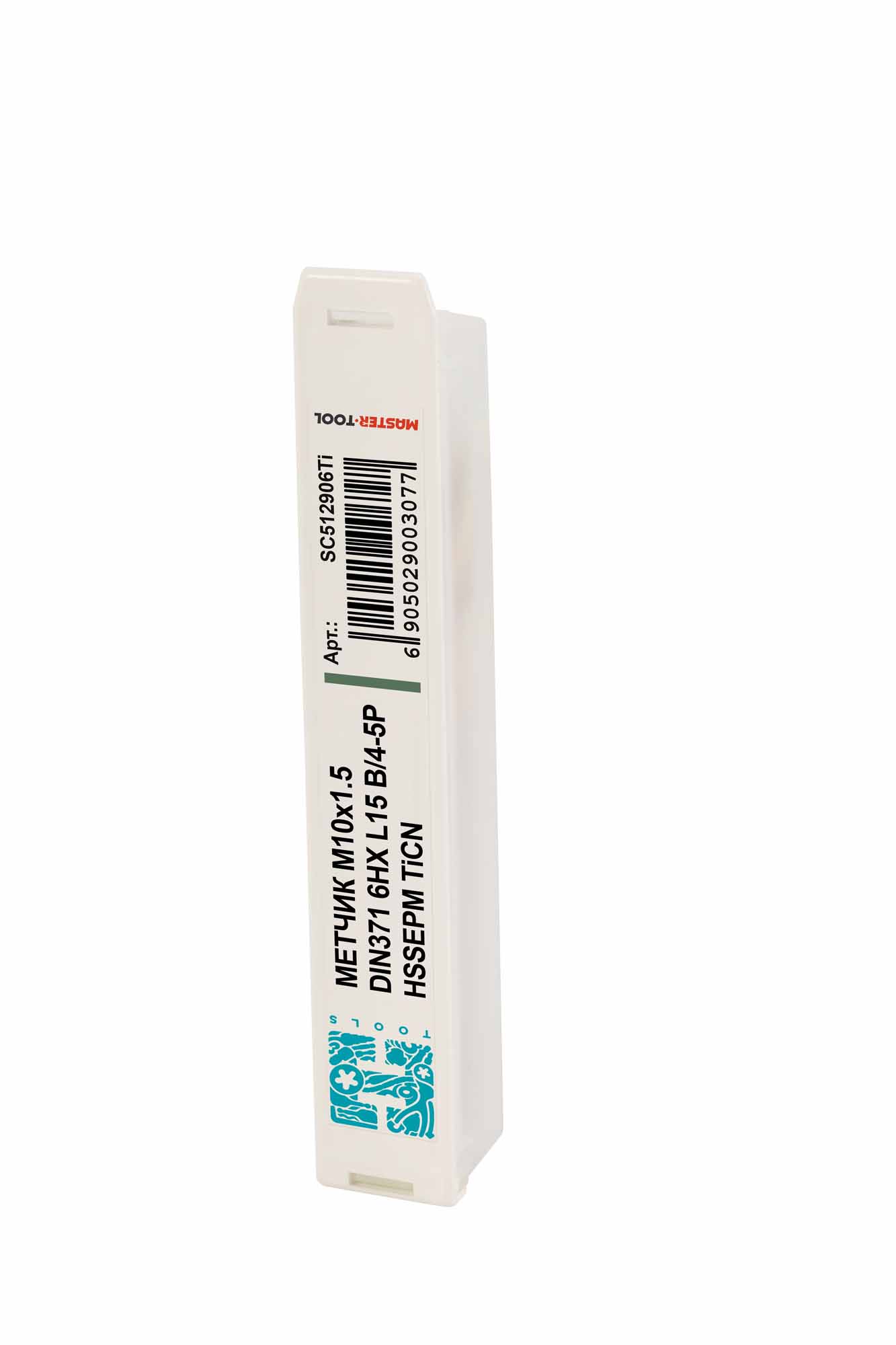 Метчик винтовой для Титана H-Tools М10х1,5 DIN371 HSSEPM-TiCN 6HX SC512906Ti