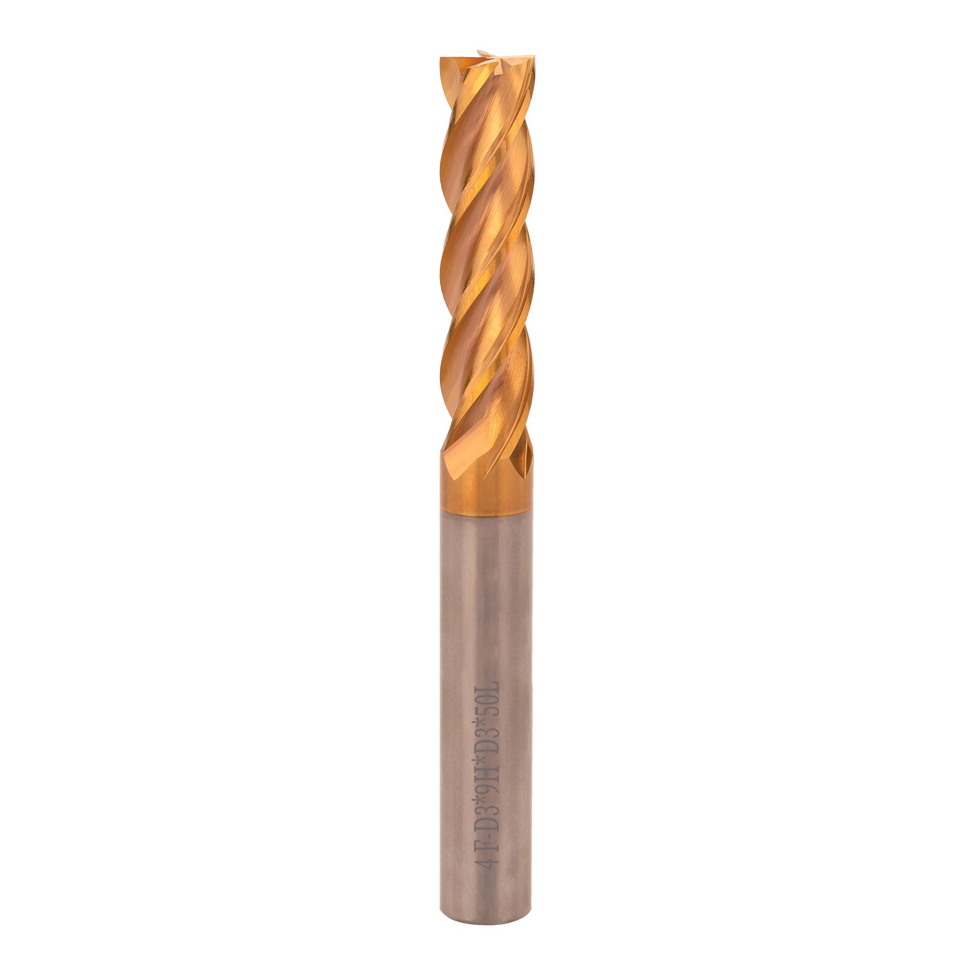 Фреза твердосплавная по металлу H-Tools 3,0x50/9мм d03 4z 60HRC P30 TiSiCrN 6804-030-d03