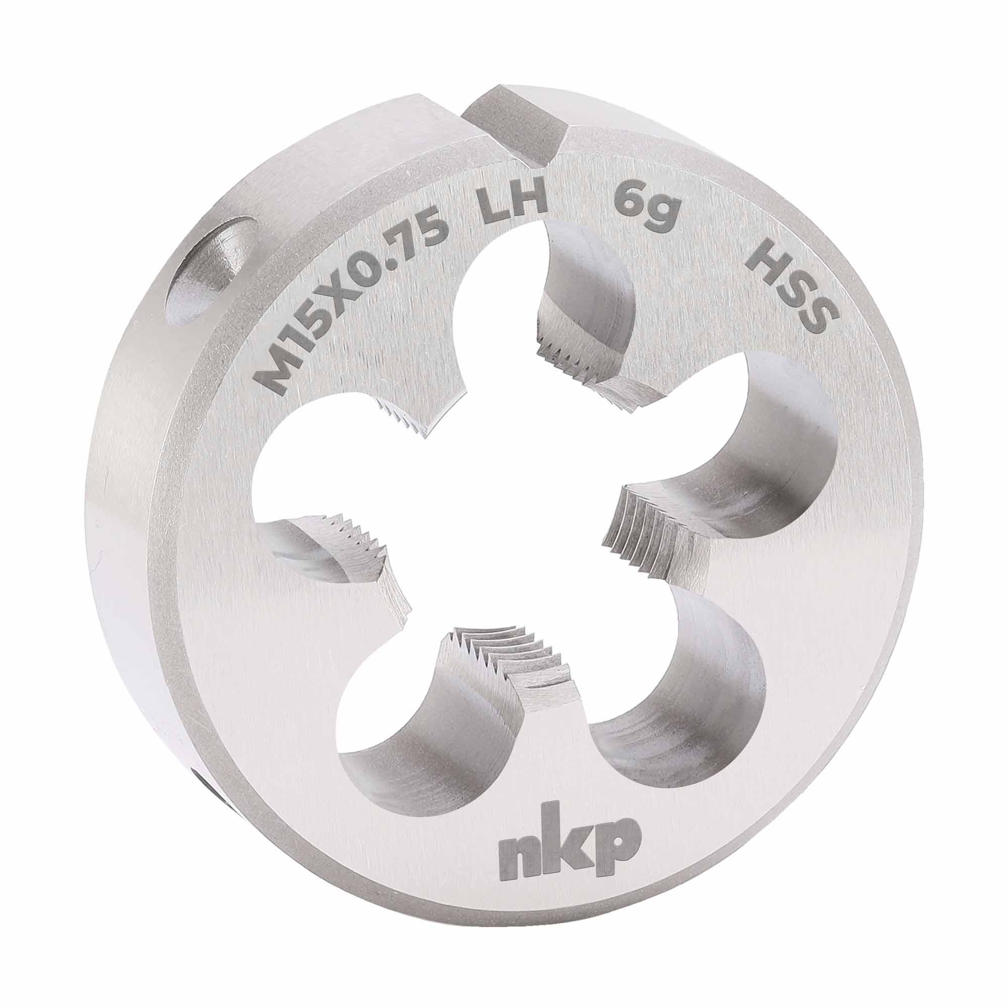 Плашка левая NKP М15х0,75 DINEN22568 HSS 6g 38х10мм 250154N