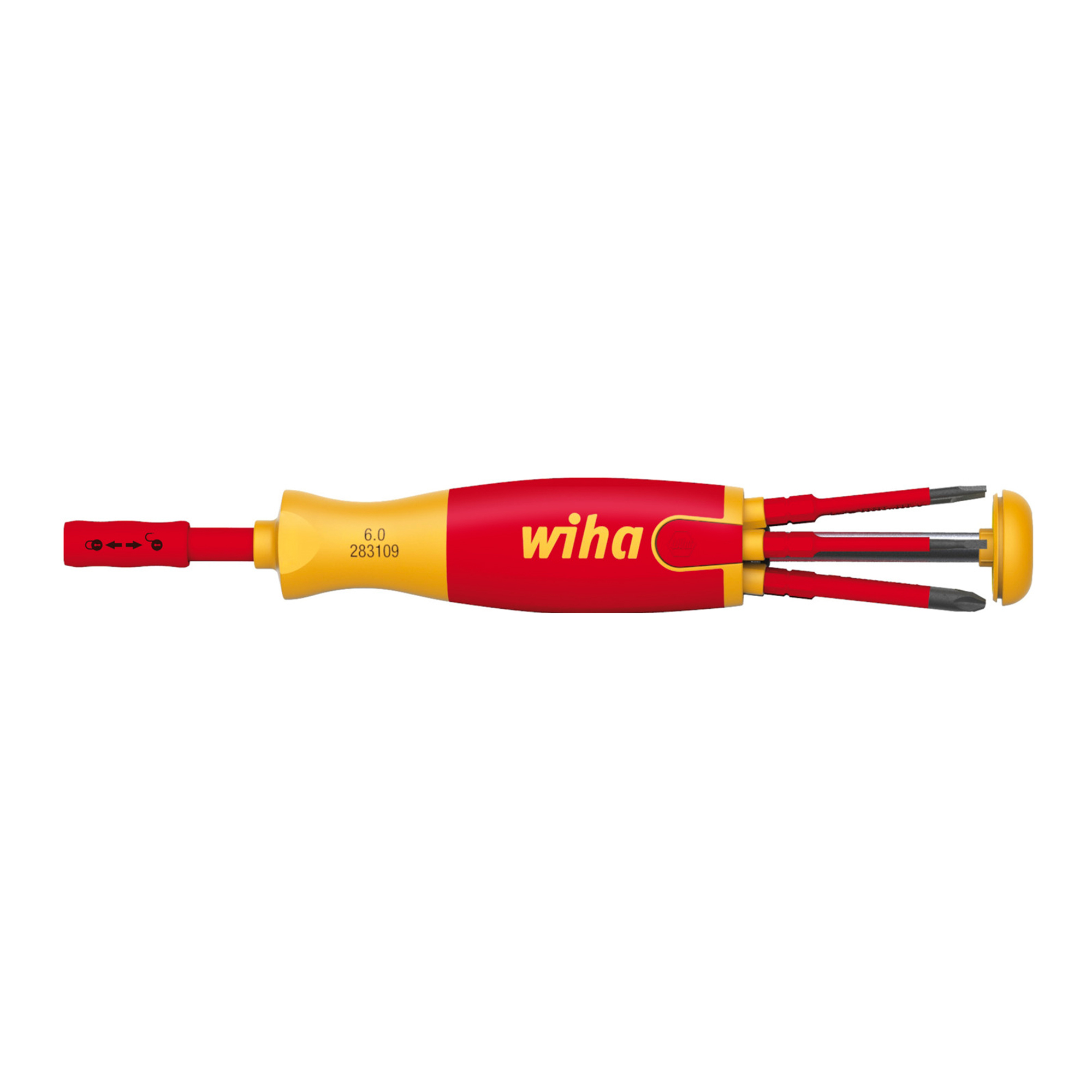 Отвертка диэлектрическая с набором бит LiftUP Electric 6шт Wiha 2831 38613 (SB)