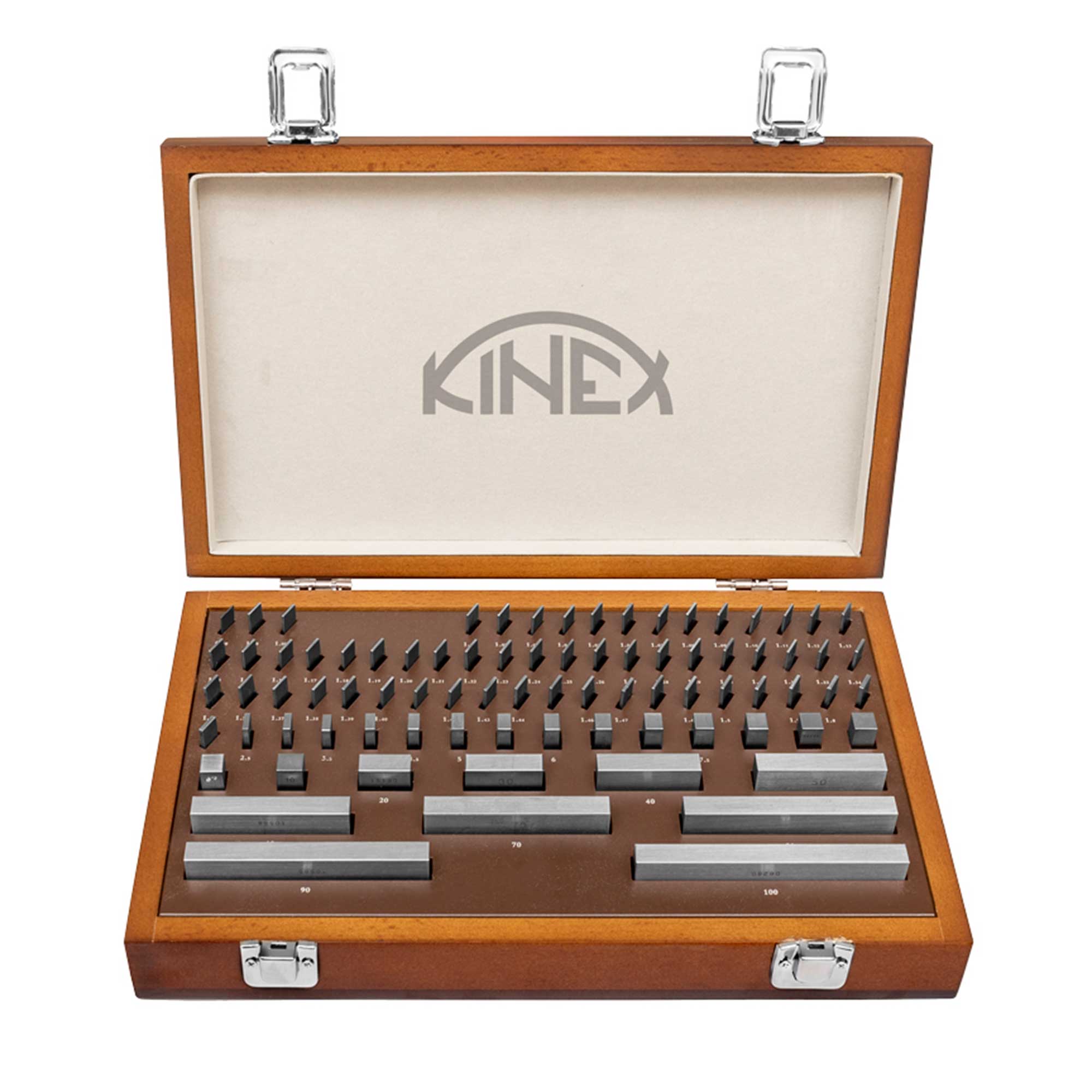 Набор концевых мер длины КМД 1-100мм кл.1 122шт Kinex 1046-13-122