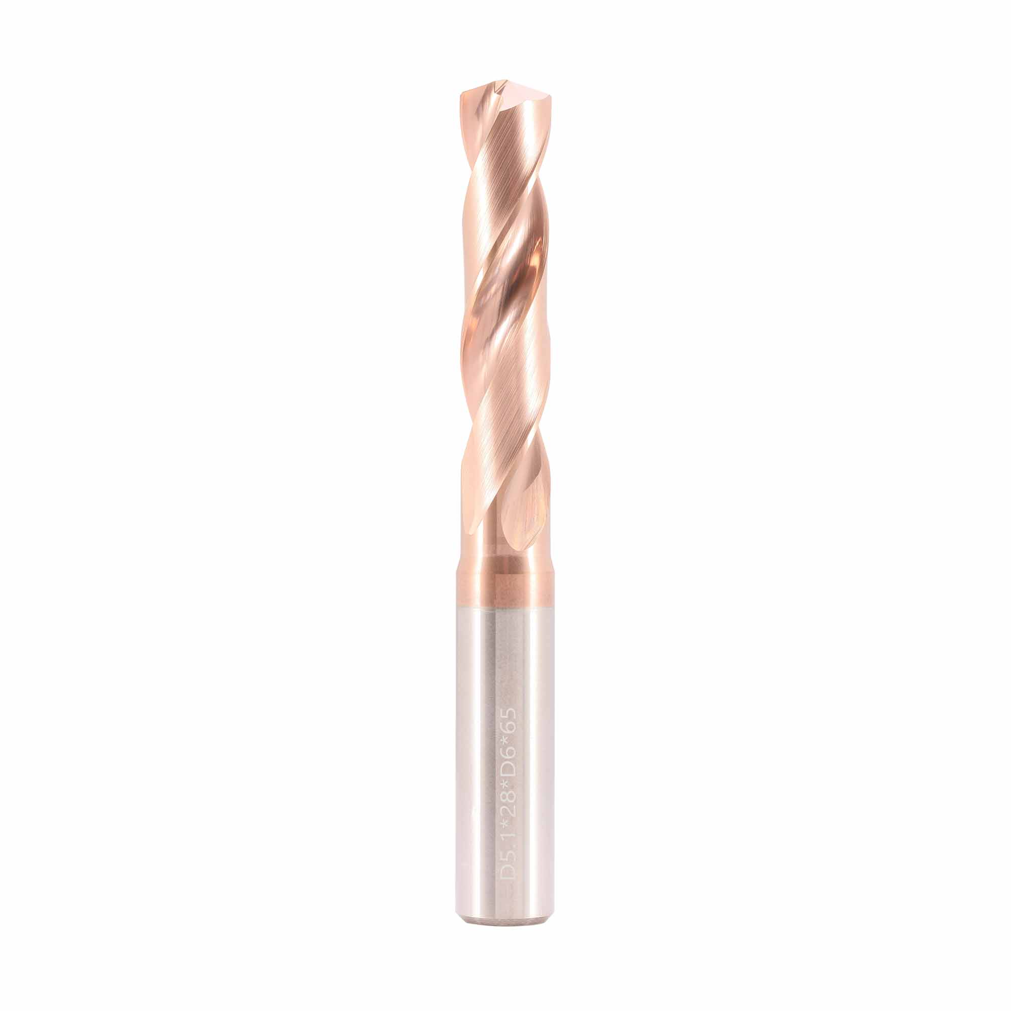 Сверло твердосплавное 5,1x65/28мм d06 VHM TiSiN 140° 60HRC BSKT BSE066D007-5,1