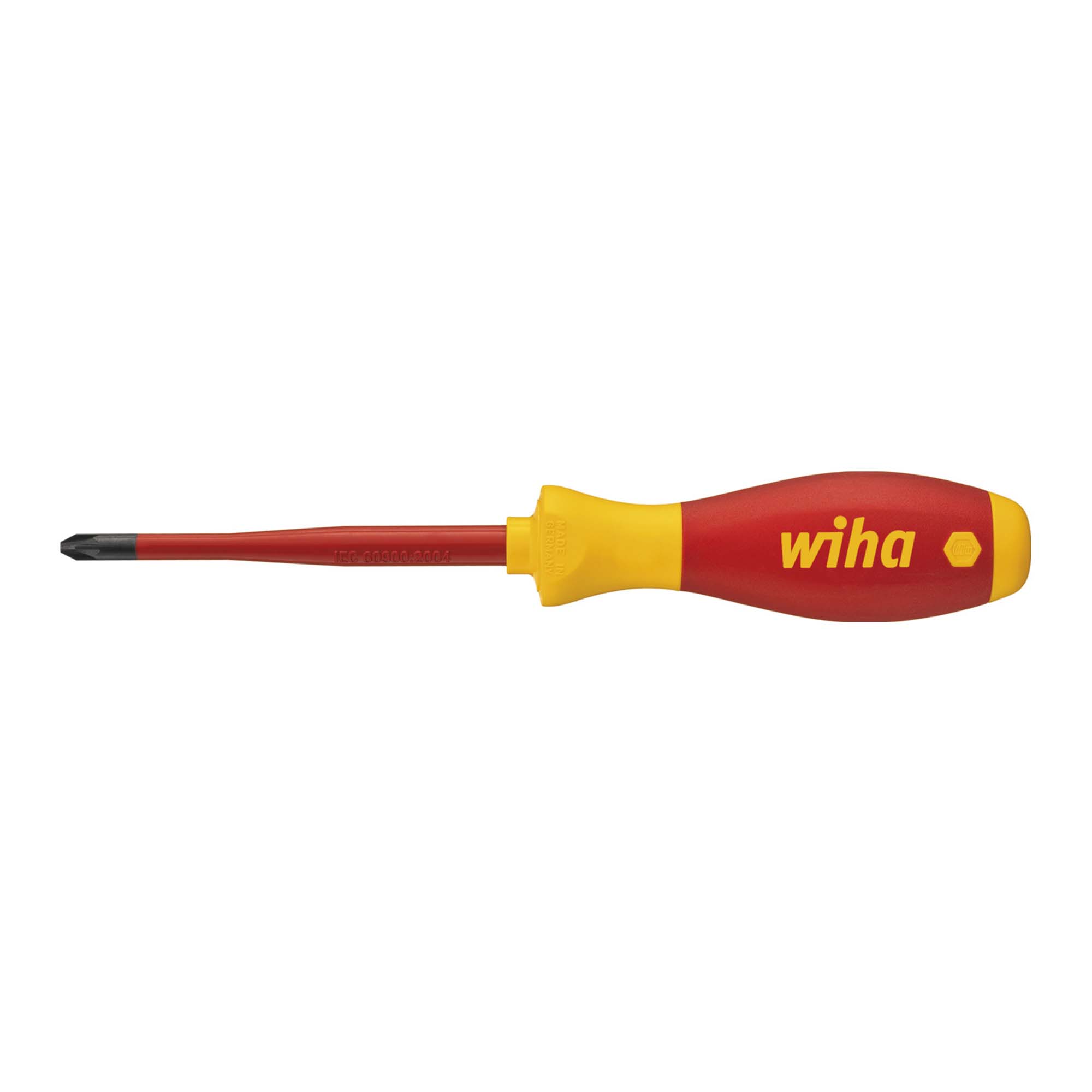 Отвертка диэлектрическая SoftFinish Electric SlimFix PZ1х80мм Wiha 3241 39566 (SB)