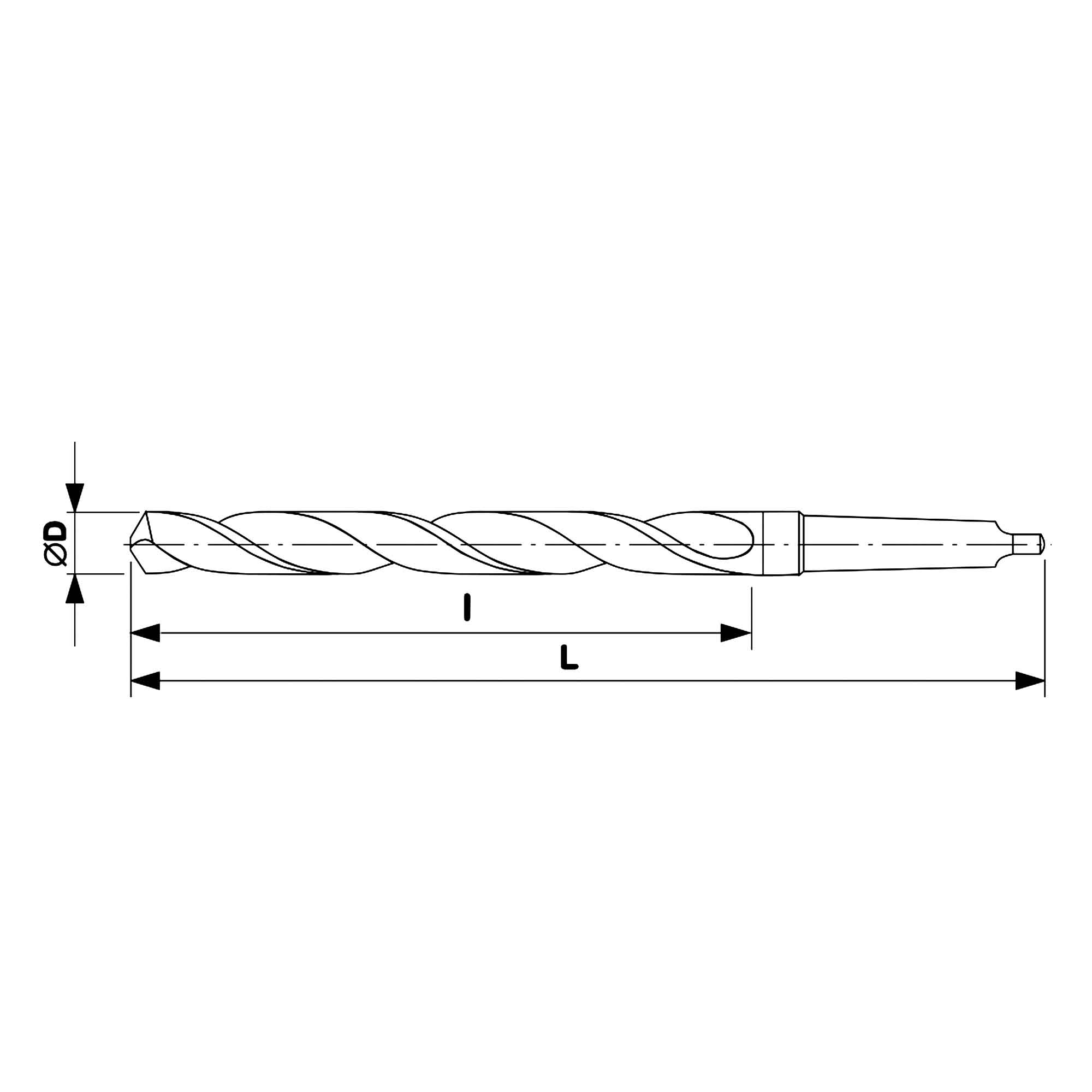 Сверло по металлу H-Tools Pro 13,0x182/101мм DIN345 HSSE-Co8 KM1 135° 206130EHT