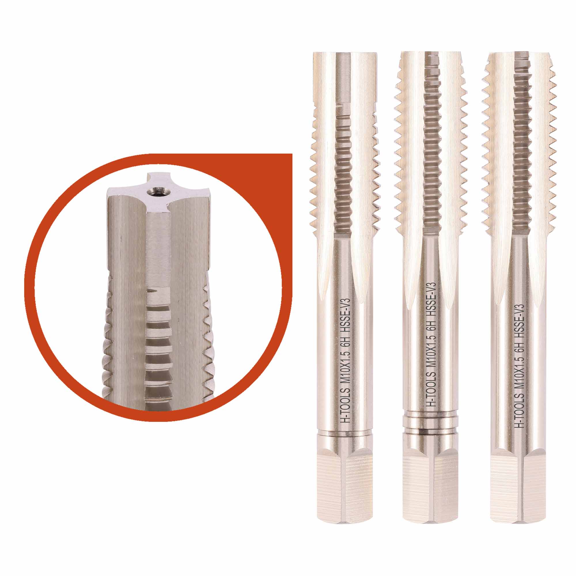 Набор метчиков 3шт H-Tools М10х1,5 HSSEV3 DIN352 6h 113230HT