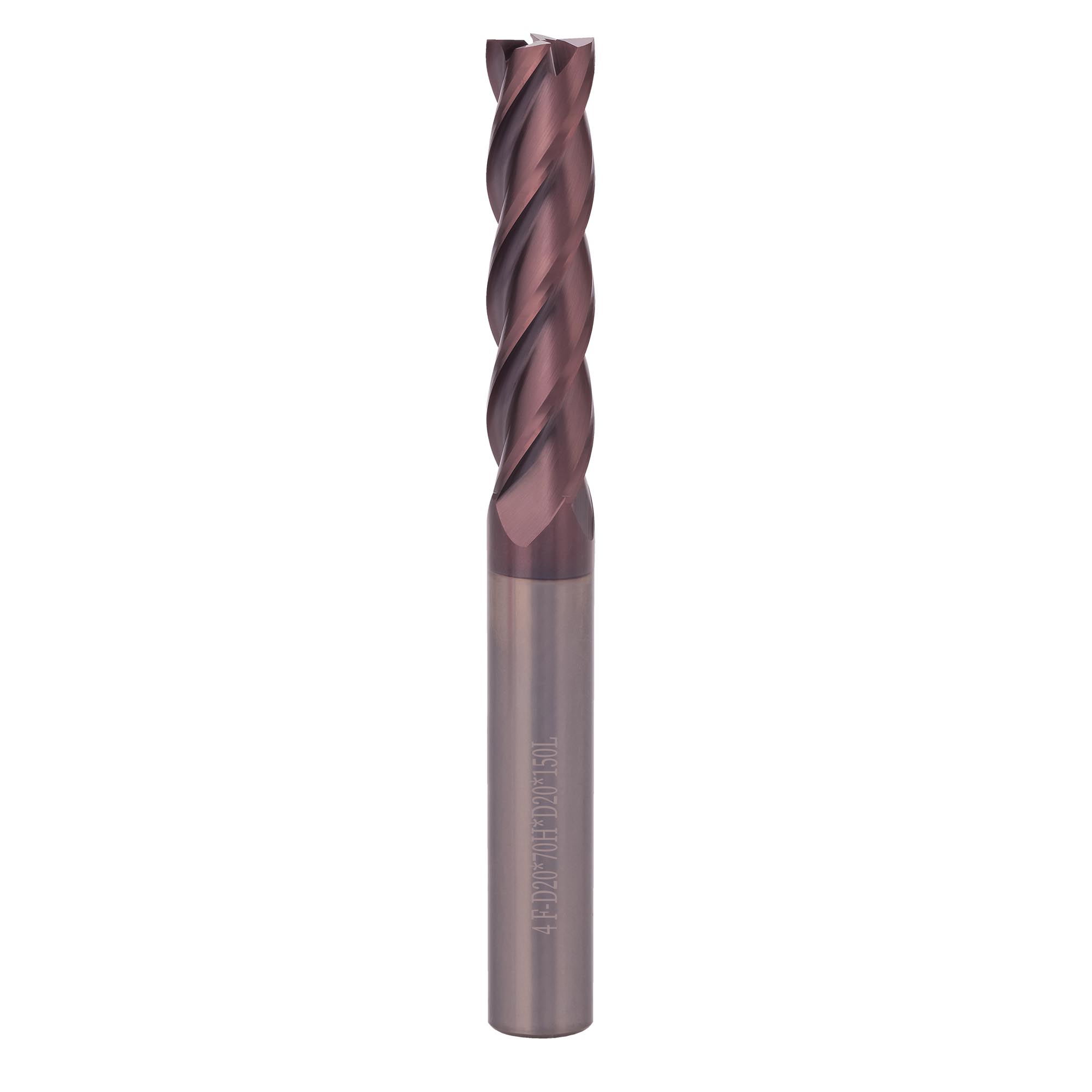 Фреза твердосплавная по металлу H-Tools 20x150/70мм d20 4z 55HRC P20 TiALN 19947-200