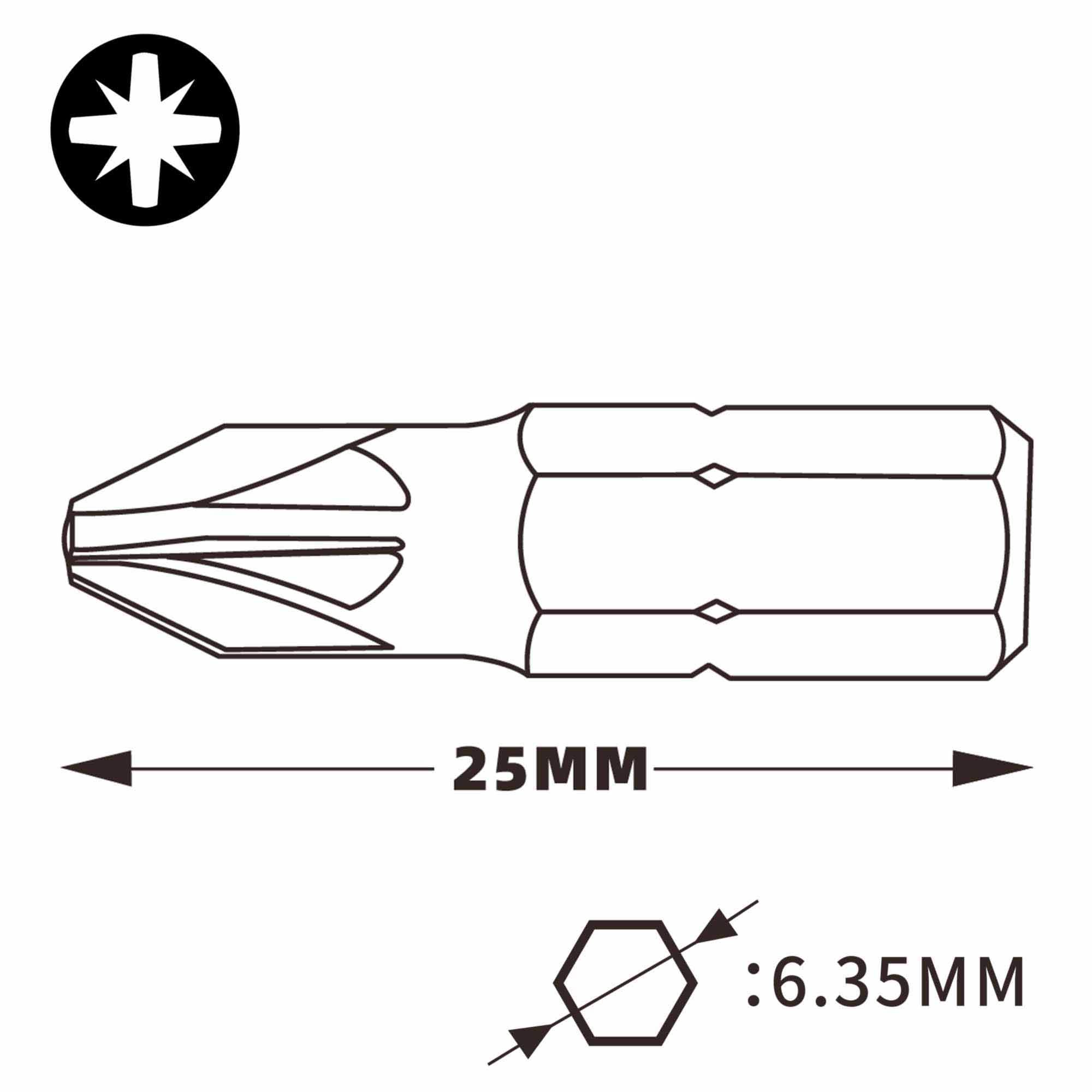 Бита Wera PZ3х25мм 855/1 05072084001