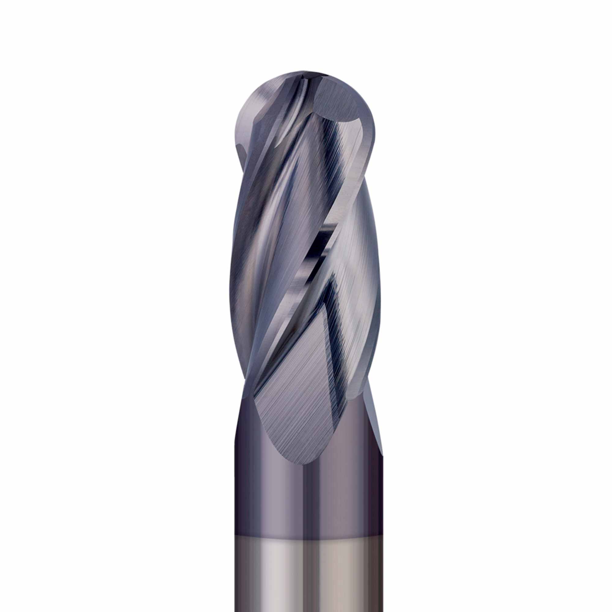 Фреза твердосплавная радиусная H-Tools 5,0x100/10мм d06 4z 55HRC P20 TiALN 19981-050