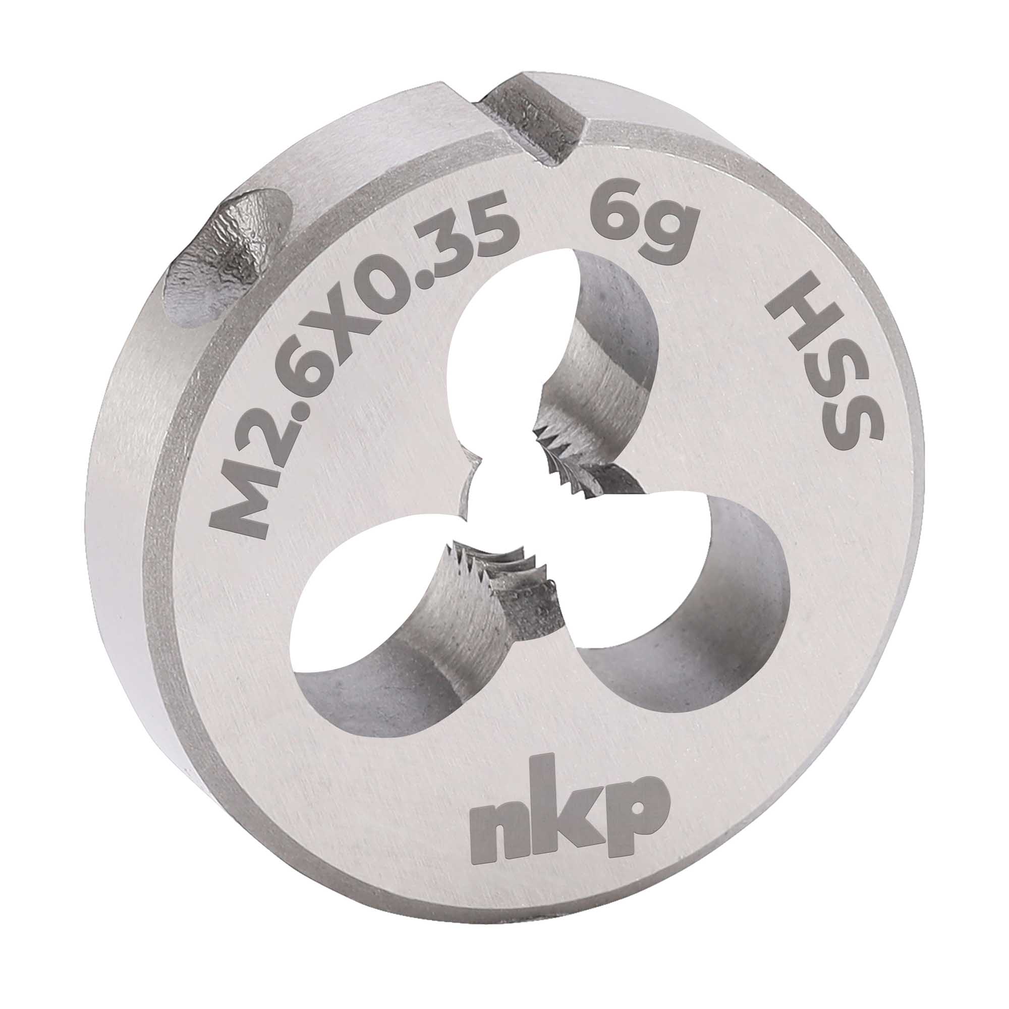 Плашка левая NKP М2,6х0,35 DINEN22568 HSS 6g 16х5мм 250027N