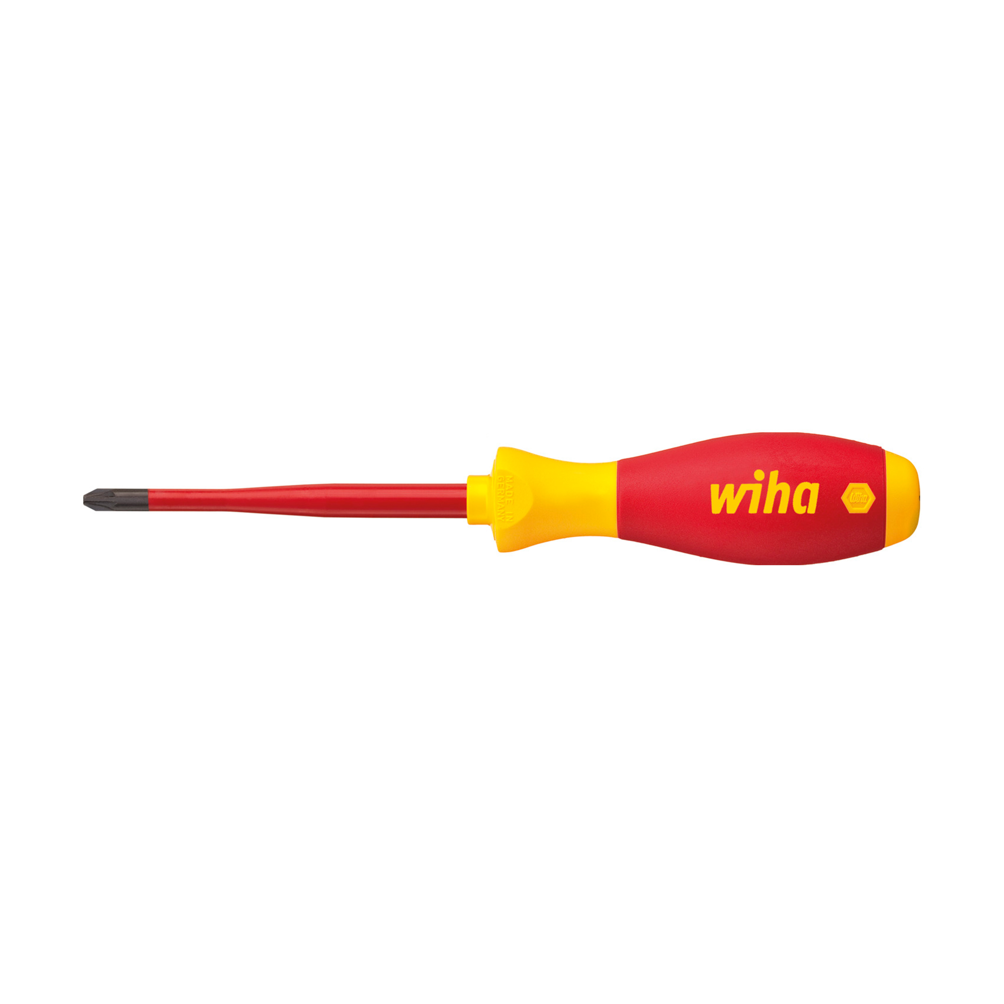 Отвертка диэлектрическая SoftFinish Electric SlimFix SL/PZ1х80мм Wiha 3281 36329