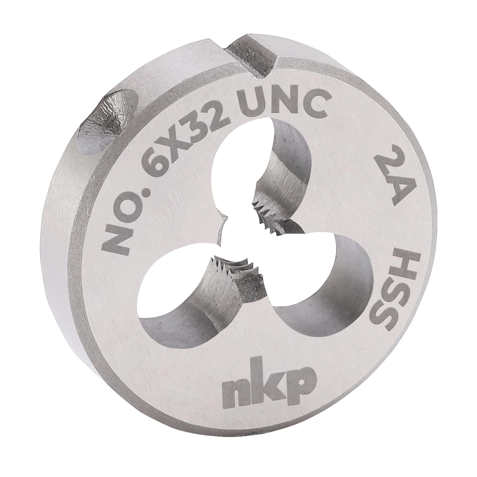 Плашка дюймовая NKP UNC №6-32 HSS DIN22568 20x7мм 245006N