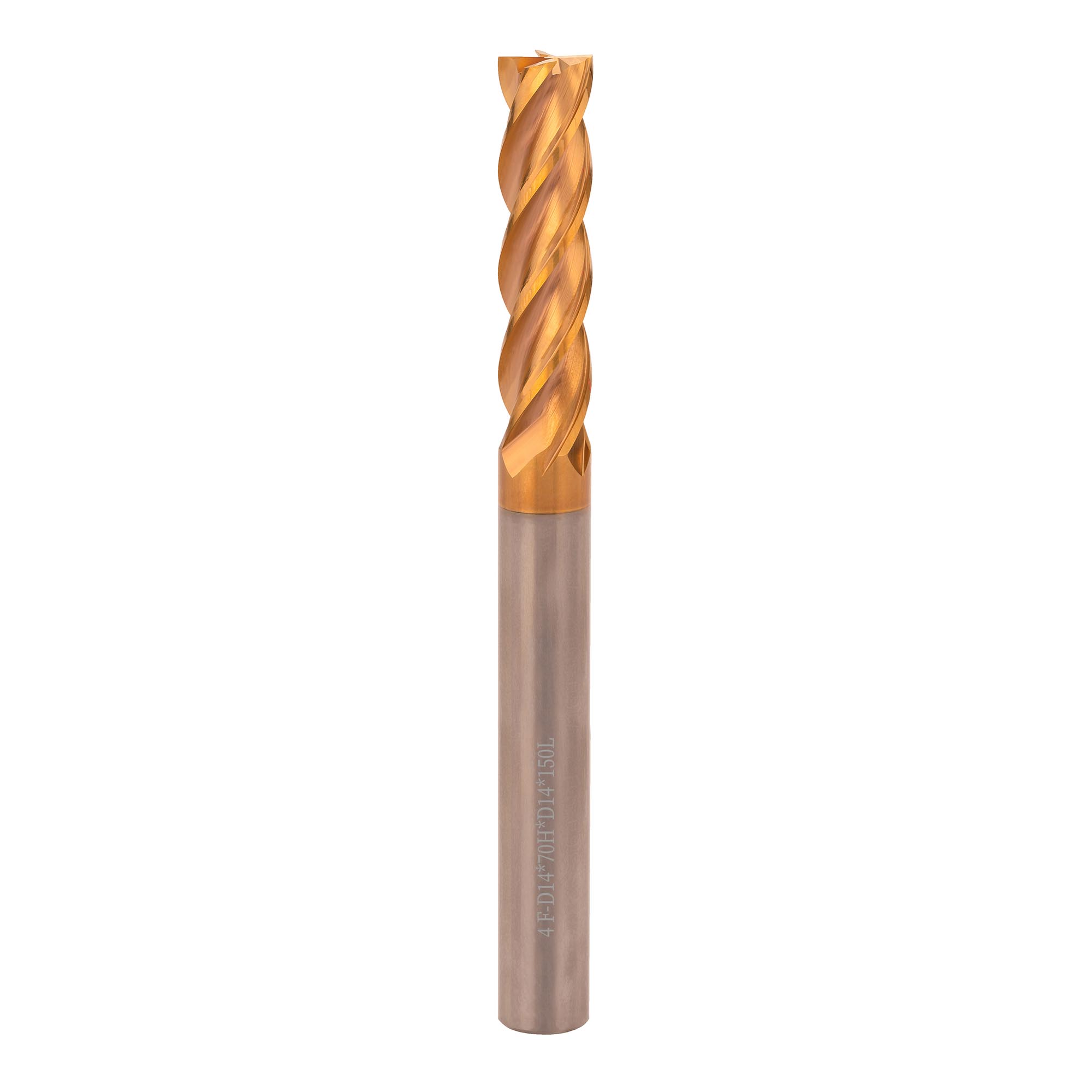 Фреза твердосплавная по металлу H-Tools 14x150/70мм d14 4z 60HRC P30 TiSiCrN 6740-140