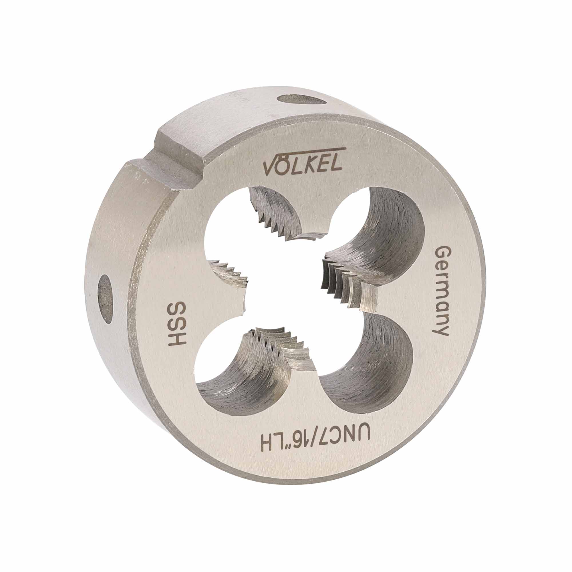Плашка левая Volkel UNC 7/16"-14 HSS DIN EN 22568 2A 38x14мм V23220