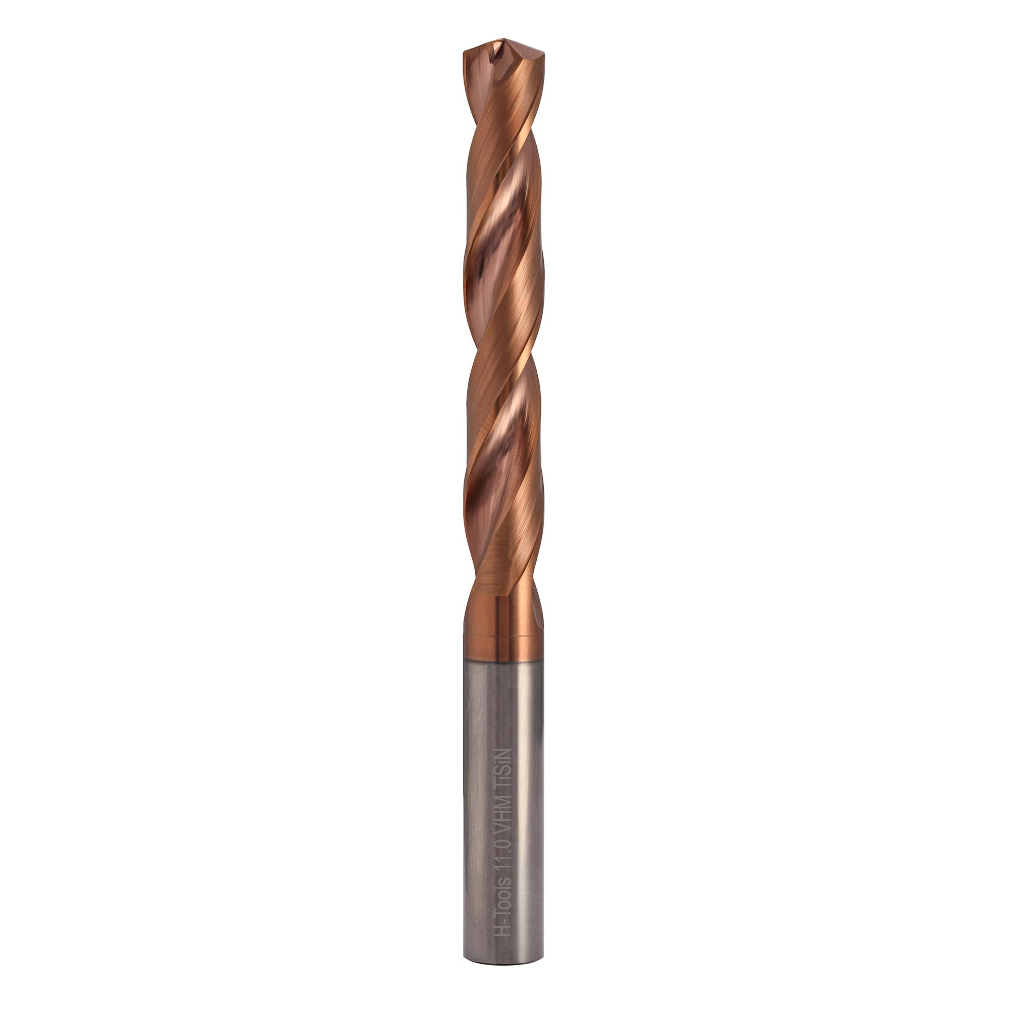 Сверло твердосплавное по металлу H-Tools 11,0x68/115мм VHM TiSiN h8 140° 8140-1110